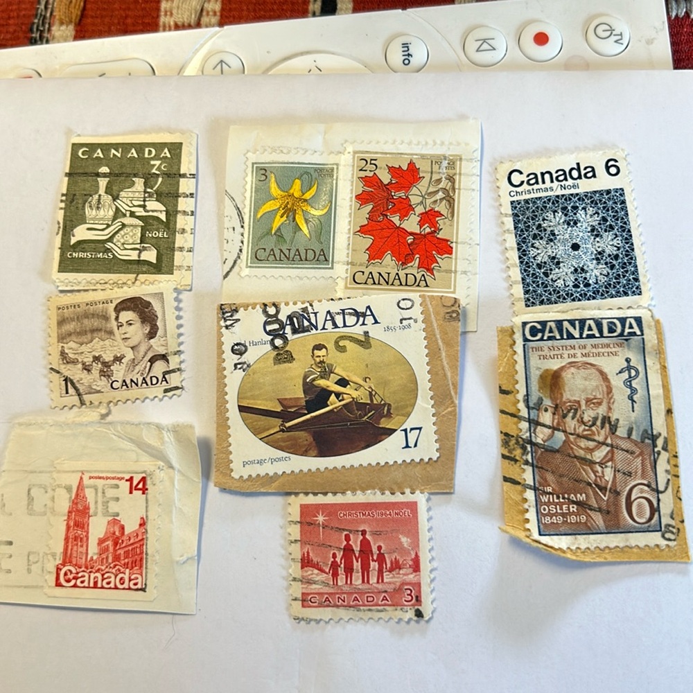 vtg Canada Postage Stamps Varied in price and time circulated